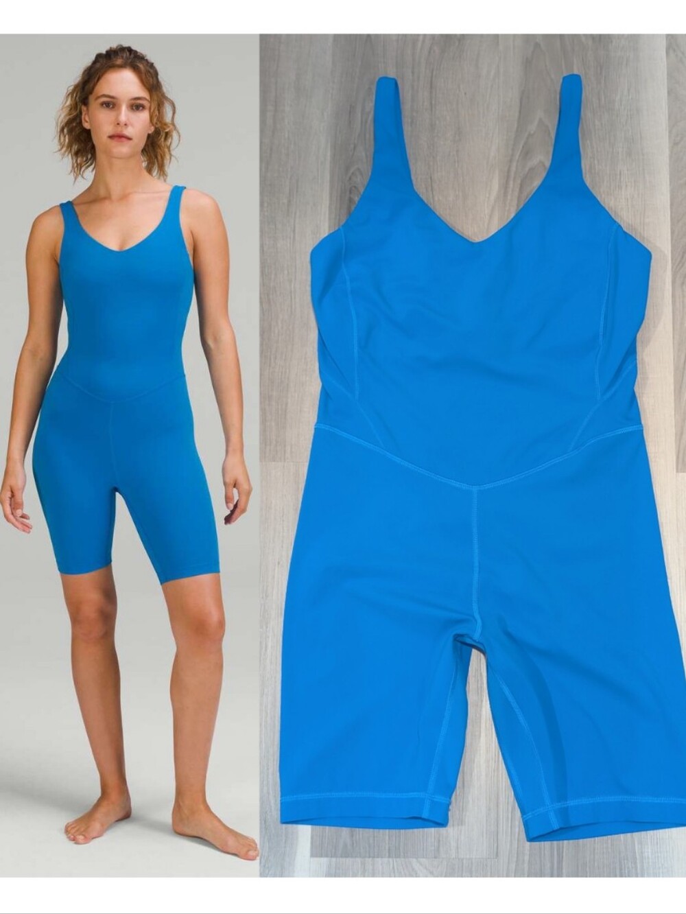 Lululemon | Align Bodysuit 8" In Bright Poolside Blue